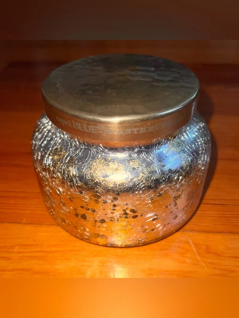 empty jar CAPRI BLUE x ANTHROPOLOGIE Crackle Spiced Cider Candle